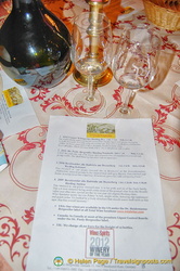 List of Dr. Pauly Bergweiler wines that we tasted